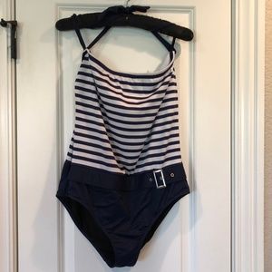 High Cut Nautical Beach House One Piece Swimsuit